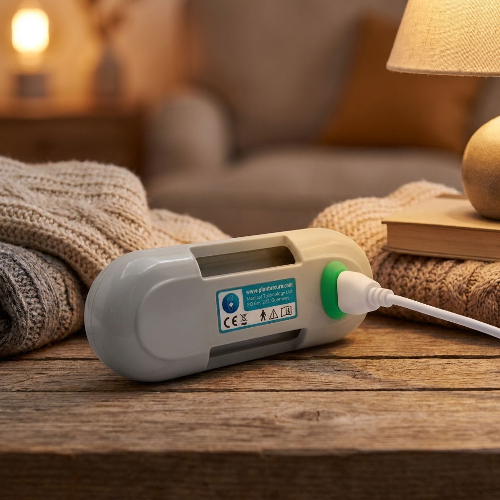 PlantarCure Rechargeable – dobíjení přes USB, vyvinuto pro pohodlné domácí použití